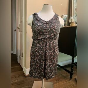 Ann Taylor Loft floral paisley tie back mini dress